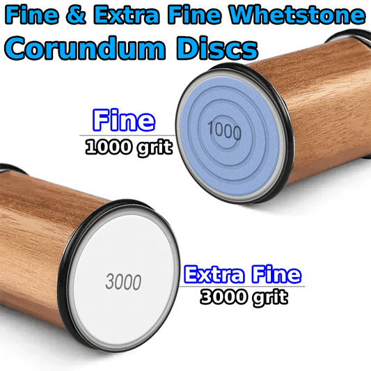 Helper For Home™ Fine (1000 grit) & Extra Fine (3000 grit) Whetstone Corundum Discs